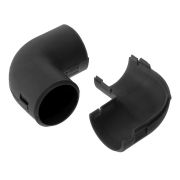 Соединитель угловой разборный черный D16 (Промрукав) (PR13.0191) Соединитель угловой разборный