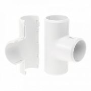 Тройник разборный белый D32 (Промрукав) (PR.07332б) Тройник