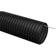 Труба ПНД лёгкая черная с протяжкой D40 ELASTA (CTG20-40-K02-015-1) Труба гофрированная