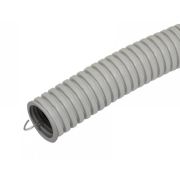 Труба ПНД-FRUF легкая D20, серая (20120HFR-UF) Труба гофрированная, с зондом, без галогена, трудногорючая, атмосферостойкая