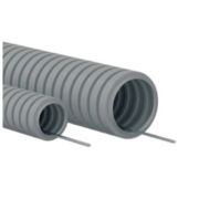 Труба ПП HF легкая D32, серый (60132HF-GR) Труба гофрированная, с зондом, без галогена