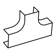 Угол Т-образный 25х16 плавный RMT стандарт TIA (5шт) (72405-5-E110) Угол Т-образный плавный