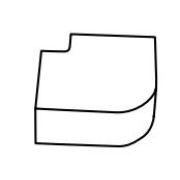 Угол плоский 60х40 плавный стандарт TIA (4 шт) (76315-4-E110) Угол плоский плавный, огнестойкость E110