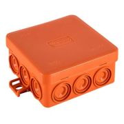 Коробка JBL085 85х85х38, 12 вых., 2P (0,15...4мм²) (43455HF) Коробка монтажная, огнестойкая, без галогена