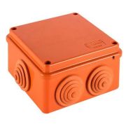 Коробка JBS100 100х100х55, 6 вых., 6P (1,5…10мм²) (43367HF) Коробка монтажная, огнестойкая, без галогена