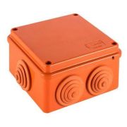 Коробка JBS100 100х100х55, 6 вых., 8P, (0,15-2,5мм²) (43407HF) Коробка монтажная, огнестойкая, без галогена