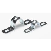 Скоба двухлапковая D20 с двумя отверстиями (100шт) (43620) Скоба оцинкованная