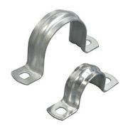 Скоба двухлапковая D25 с двумя отверстиями (100шт) (43625) Скоба оцинкованная