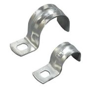 Скоба однолапковая D50 с одним отверстием (50 шт) (43750-50) Скоба оцинкованная