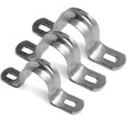 Скоба двухлапковая D20 с двумя отверстиями (100 шт) (43620P) Скоба оцинкованная