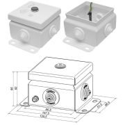 КМ IP55-0808 (без DIN рейки) Коробка монтажная электротехническая