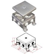 КМ-О (12к)-IP55-1212, 8 вводов, нержавейка Коробка монтажная огнестойкая