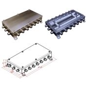 КМ-О (64к)-IP66-2040, 18 вводов, нержавейка Коробка монтажная огнестойкая