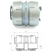 Муфта соединительная для металлорукава МСМ-25 (zeta40812) Муфта соединительная для металлорукава