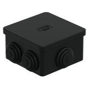 Коробка JBS070 70х70х40, 6 вых., IP44, черная (44056BL-1) Коробка монтажная