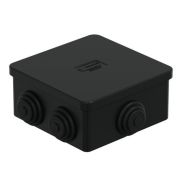 Коробка JBS080 85х85х40, 6 вых, IP44, черная (44006BL-1) Коробка монтажная