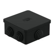 Коробка JBS080 85х85х50, 6 вых., IP44, чёрная (44066BL-1) Коробка монтажная