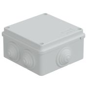 Коробка JBS100 100х100х55, 6 вых., IP55, белая (44007W-1) Коробка монтажная