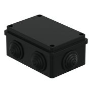 Коробка JBS120 120х80х50, 6 вых., IP55, черная (44008BL-1) Коробка монтажная