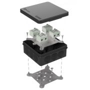 Коробка огнестойкая для о/п двухкомпонентная 60-0303-9005-FR10.0-8 Е15-Е120 100х100х40 Промрукав Коробка огнестойкая