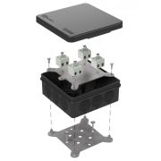 Коробка огнестойкая для о/п двухкомпонентная 60-0303-9005-FR2.5-8 Е15-Е120 100х100х40 Промрукав Коробка огнестойкая