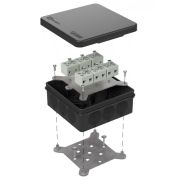 Коробка огнестойкая для о/п двухкомпонентная 60-0303-9005-FR6.0-12 Е15-Е120 100х100х40 Промрукав Коробка огнестойкая