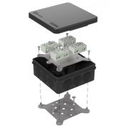 Коробка огнестойкая для о/п двухкомпонентная 60-0303-9005-FR6.0-4-8-Р Е15-Е60 100х100х40 Промрукав Коробка огнестойкая