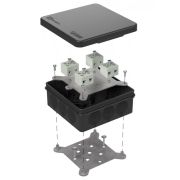 Коробка огнестойкая для о/п двухкомпонентная 60-0303-9005-FR6.0-8 Е15-Е120 100х100х40 Промрукав Коробка огнестойкая