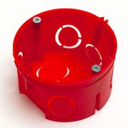 Коробка установочная 68х42 безгалогенная (HF)с саморезами без соединителя (80-0501С) Коробка установочная