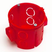 Коробка установочная 68х62 углубленная безгалогенная (HF) с саморезами (80-0510С) Коробка установочная