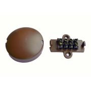 УК-2П с винтовым клеммником на 4 контакта, евродизайн (коричневый) Коробка коммутационная