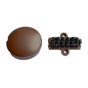 УК-2П с винтовым клеммником на 6 контактов, евродизайн (коричневый) Коробка коммутационная