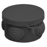 КМР-040-038 с крышкой (65х40) чёрная IP54 (plc-kmr-040-038-b) Коробка распределительная