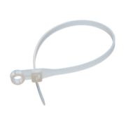 Хомут-стяжкa нейлоновая под винт 100x3,6 мм, белая (уп 100 шт) (07104) Кабельная стяжка (хомут) нейлоновая, неоткрываемая