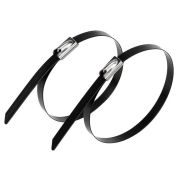 Хомут-стяжка стальная с полимерным покрытием REXANT 152x4,6 мм, 50 шт (07-0158-5) Хомут из нержавеющей стали