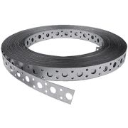 Лента монтажная оцинкованная, перфорированная прямая REXANT 20х0,55 мм, рулон 25 м (07-7120-4) Лента монтажная перфорированная