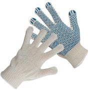Перчатки х/б с покрытием ПВХ, 5 нитей, 54-56 г., 7,5 класс вязки, «Волна» (09-0201) Перчатки трикотажные