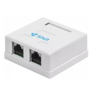 Розетка накладная 2хRJ45 (SNR-SMB-2109A)