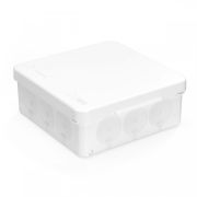 Коробка распределительная 100х100х40 для прямого монтажа двухкомпонентная безгалогенная (HF) белая (60-0303-9003) Коробка распределительная