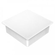 Коробка распределительная 103х103х47 для с/п безгалогенная (HF) белая (80-0860-3) Коробка распределительная