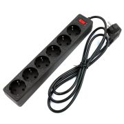 SP6B-530 GARDA Сетевой фильтр 6 розеток, 3м, черный