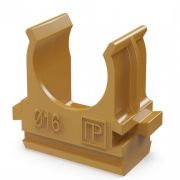 Крепёж-клипса для труб АБС-пластик бук D16 (100 шт) (PR13.0045) Крепление для труб ПВХ