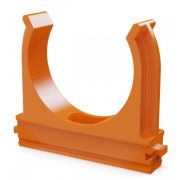 Крепёж-клипса для труб АБС-пластик оранжевая D50 (10 шт) (PR13.0107) Крепление для труб ПВХ