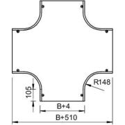 Крышка крестообразной секции 400мм DFK 400 DD OBO 7131143