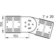 Комплект для кабельного лист. лотка соединительный шарнирный H=110мм RGV 110 FT (болт + шайба + гайк