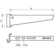 Консоль с опорой AS 15 41 FT осн.410 сталь гор. оцинк. OBO 6421423