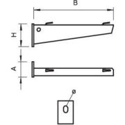 Кронштейн для проволочного лотка AW G 15 31 FT осн.300 L310 65х40 сталь гор. оцинк. OBO 6420610