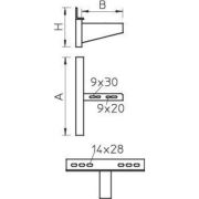 Кронштейн настен./зажимной AWSS 101 FT OBO 6417938