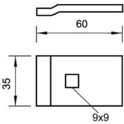 Комплект фиксатора гор. цинк LKS 60 5 FT OBO 6232485