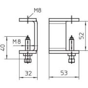 Фиксатор кабельного лотка лестничного типа 52х88х5KLL 52 FT OBO 6221071